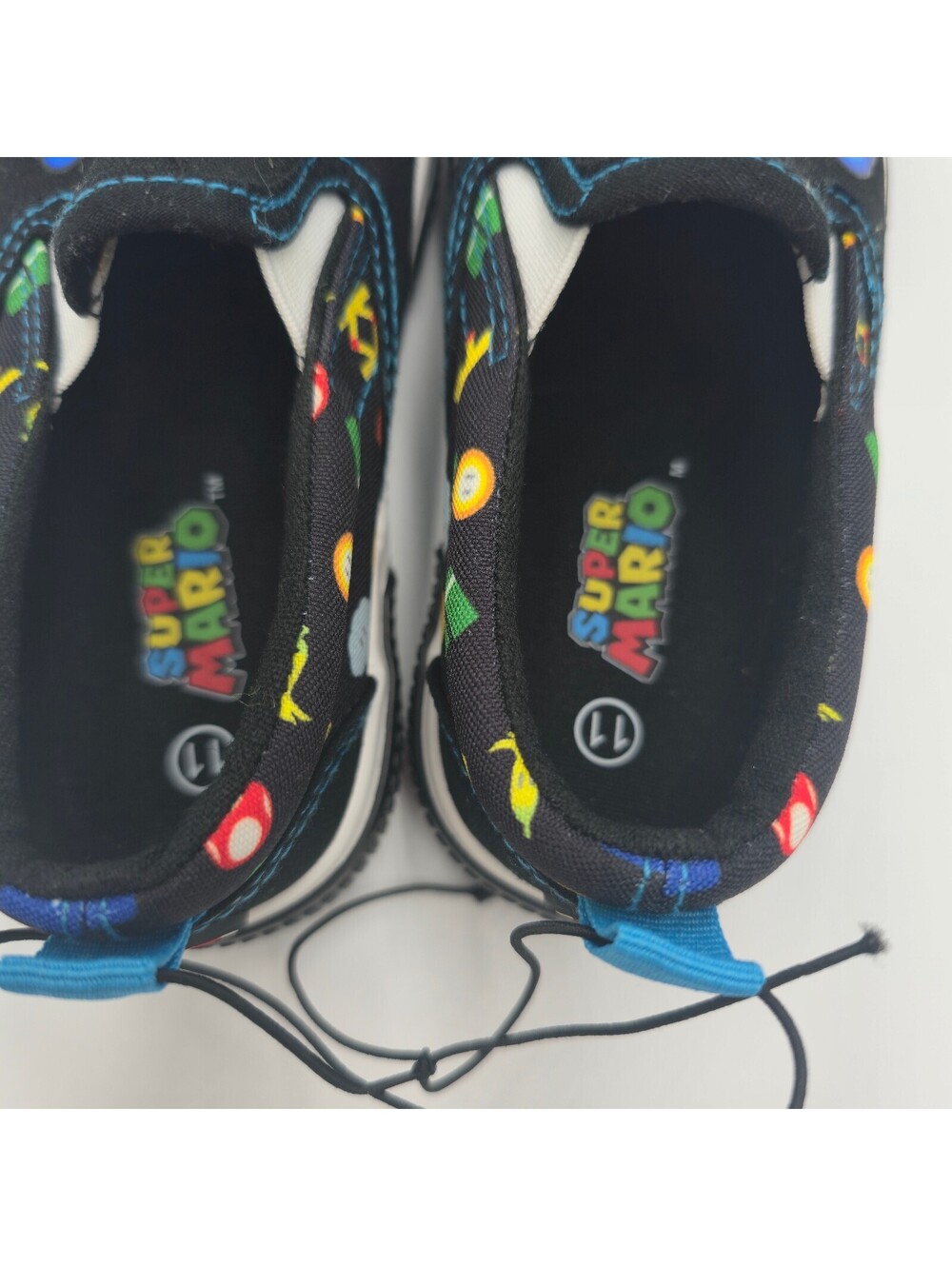 NEW Ground Up Super Mario Bros Kids Slip-On Sneakers Black Size 11 - Picture 3 of 5
